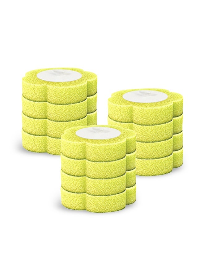 كايزين اسفنجات فرشاة التنظيف السحرية من كايزن - أصفر - 12 قطعة - Image 1